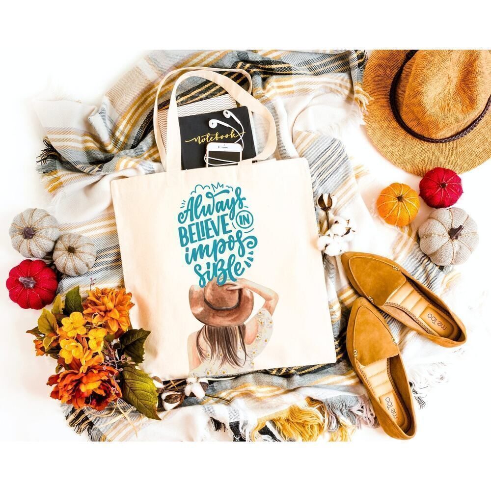 Always Believe in Impossible Tote Bag Reusable Shopping Bag
